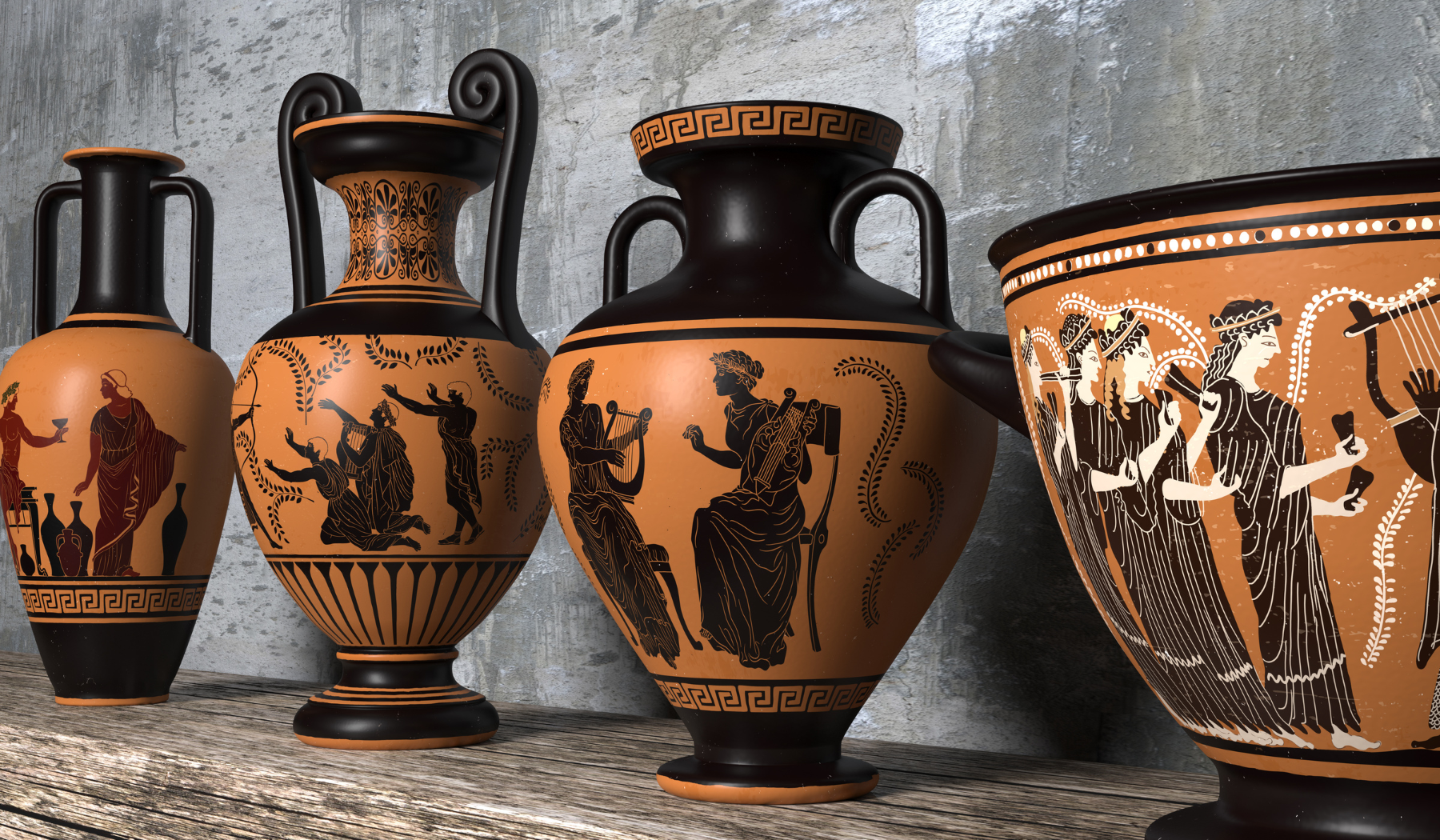 Anciens vases a vin 